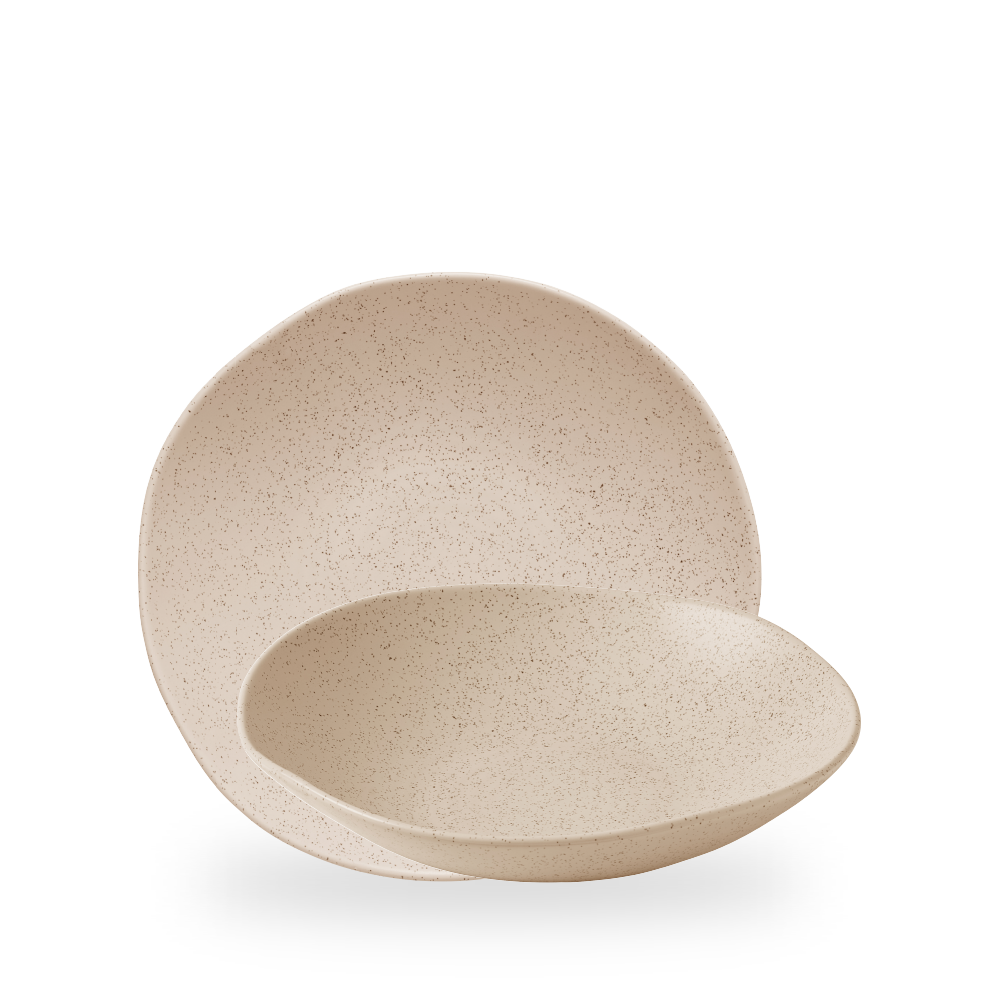 Churchill, Stonecast Natural : Nutmeg Cream - Teller tief Organisch Coup, 25 x 5 cm/ 1,5 ltr.