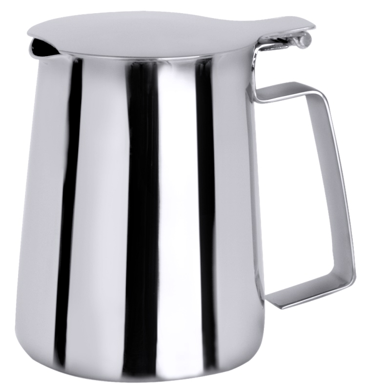 Kaffeekanne, Einhand-Klappdeckel, Edelstahl, I: 0,3 ltr., D: 7,5 cm, H: 10 cm