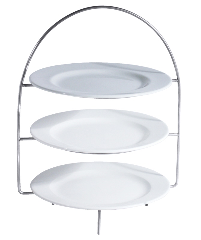 Telleretagere, 3-stufig, verchromt, D: 25/29/31, B: 33 cm, H: 39,5 cm