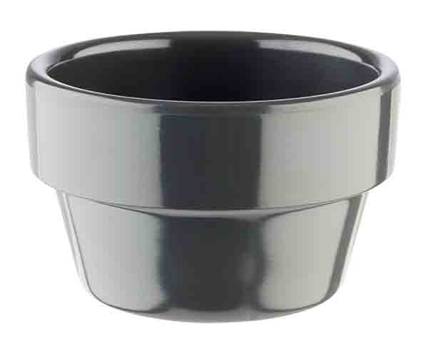 Schale FLOWER POT, D: 6 cm, H: 3,5 cm, 0,04 ltr., Melamin, grau
