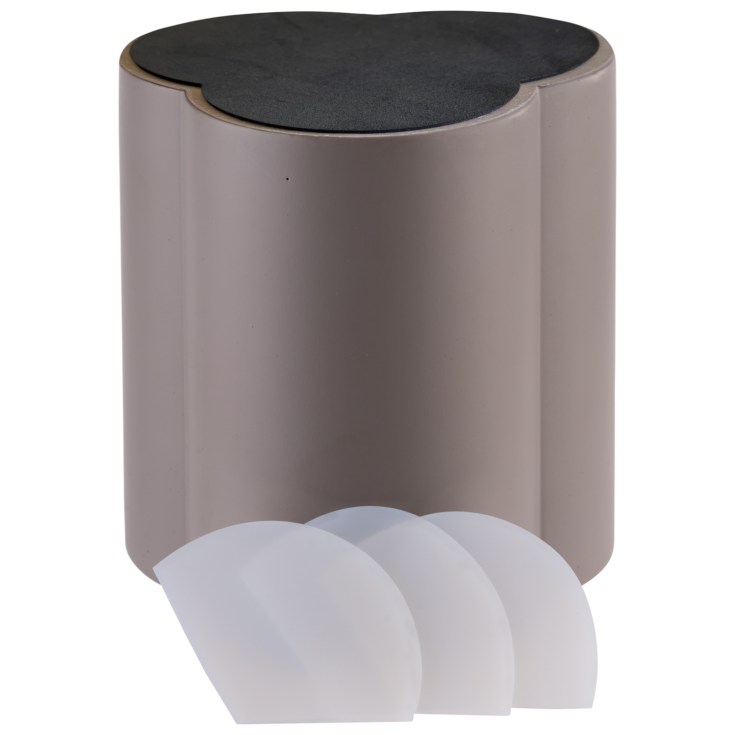 Besteckbehälter ELEMENT, Beton, möbelschonende Unterseite, 13 x 13 cm, H: 14,5 cm