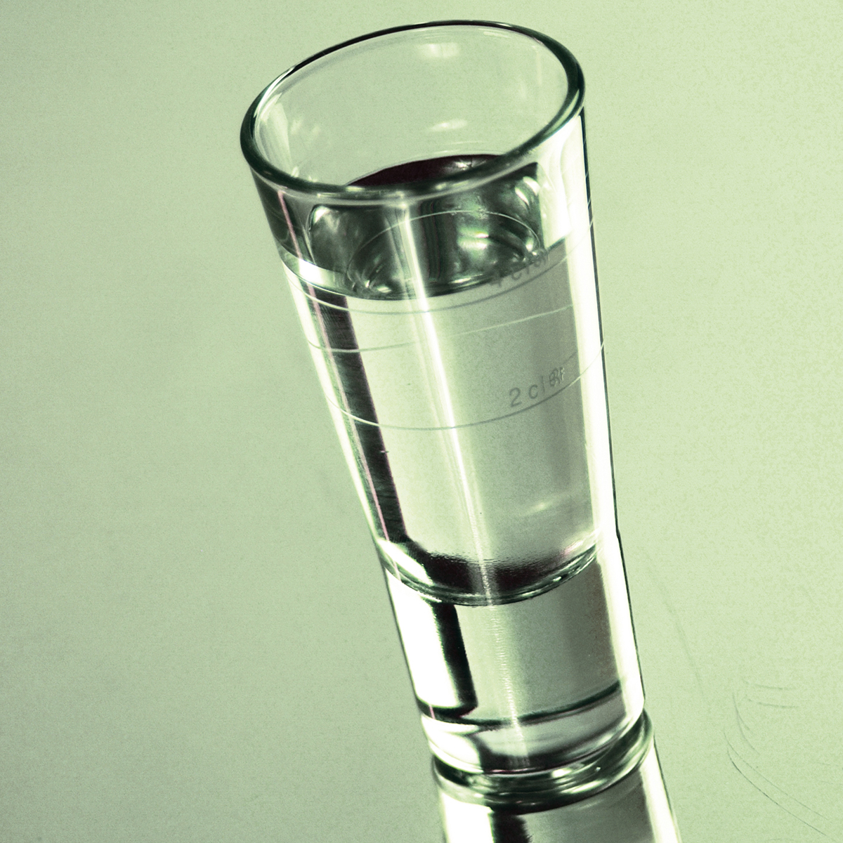 Stamper Ypsilon 7 cl m. Füllstrich 2 + 4 cl |-|, Inhalt: 70 ml, H: 107 mm, D: 50 mm