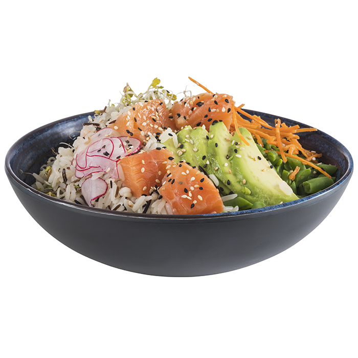 Schale LOOPS, D: 20,5 cm, H: 6,5 cm, Melamin, innen: Dekor, dunkelblau