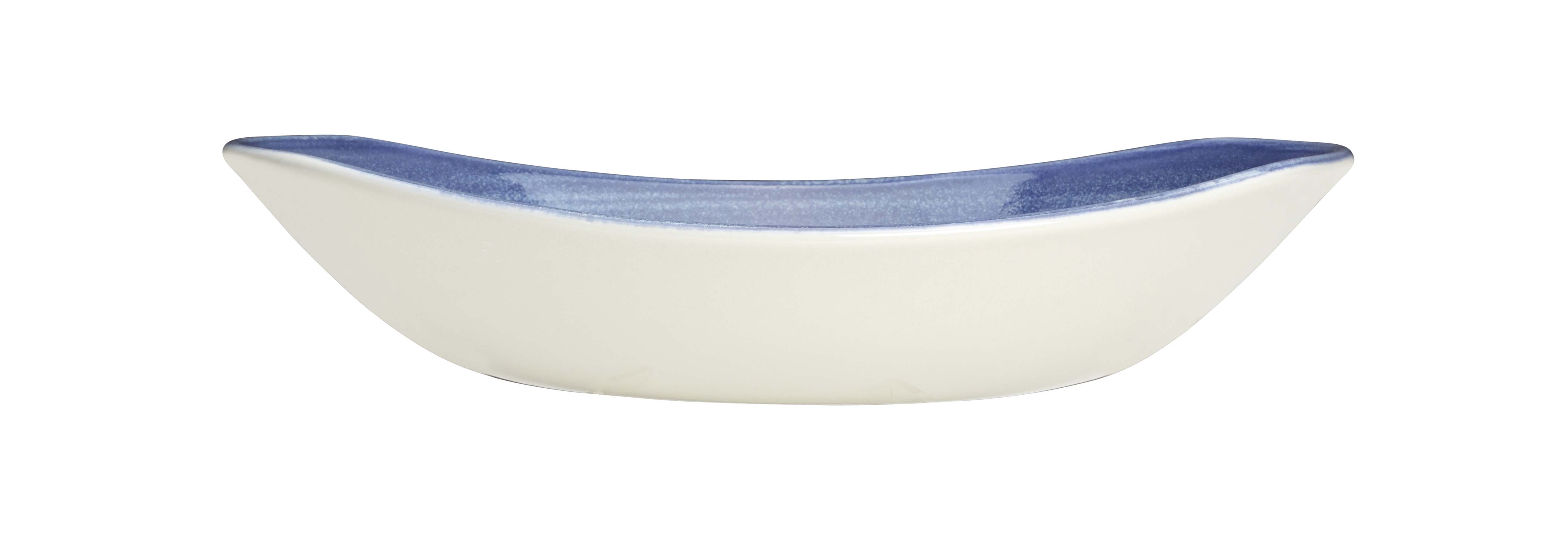 Steelite, Revolution : Bluestone 1777 - Teller halbtief oval Coup, 25,5 cm