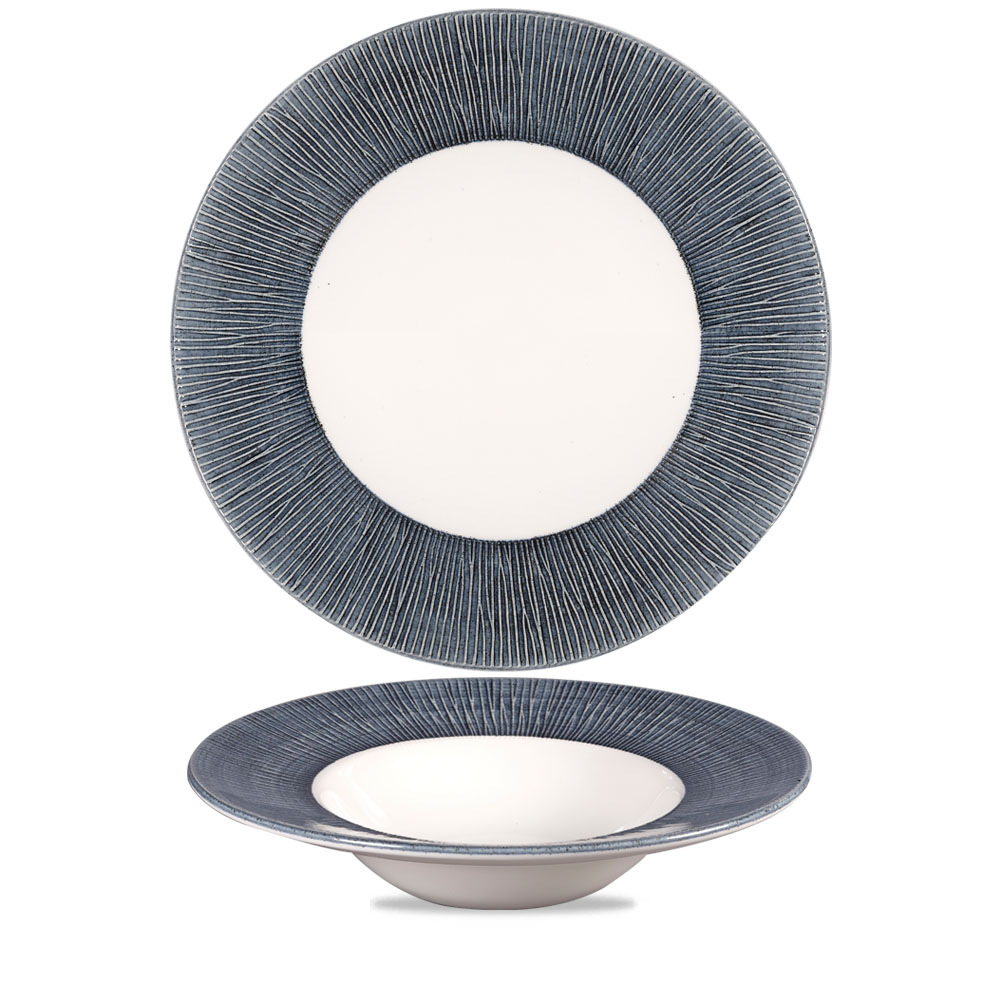 Churchill, Bamboo : Mist - Teller tief breite Fahne, 28 cm/ 0,47 ltr.