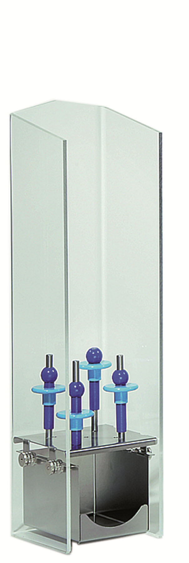 Eishörnchensilo - Modell 204, Plexiglas, EdSt., 4 Hörnchenhalter, LxBxH: 135 x 135 x 500 mm