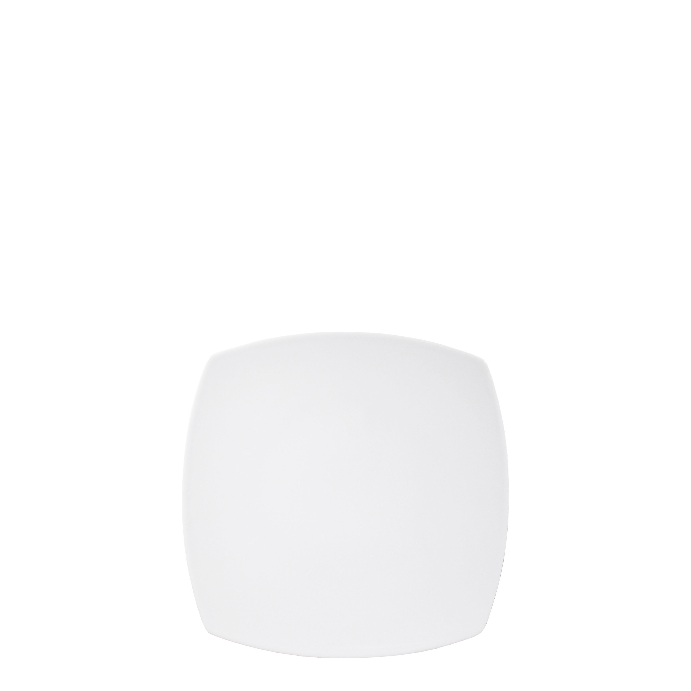 Saturnia, Tokio - Quadratteller flach, weiss, uni, 21 x 21 cm