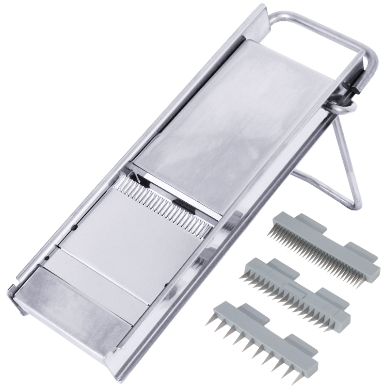 Gemüsehobel inkl. 3 Schneidesätze, Edelstahl, 36,5 x 11,5 cm