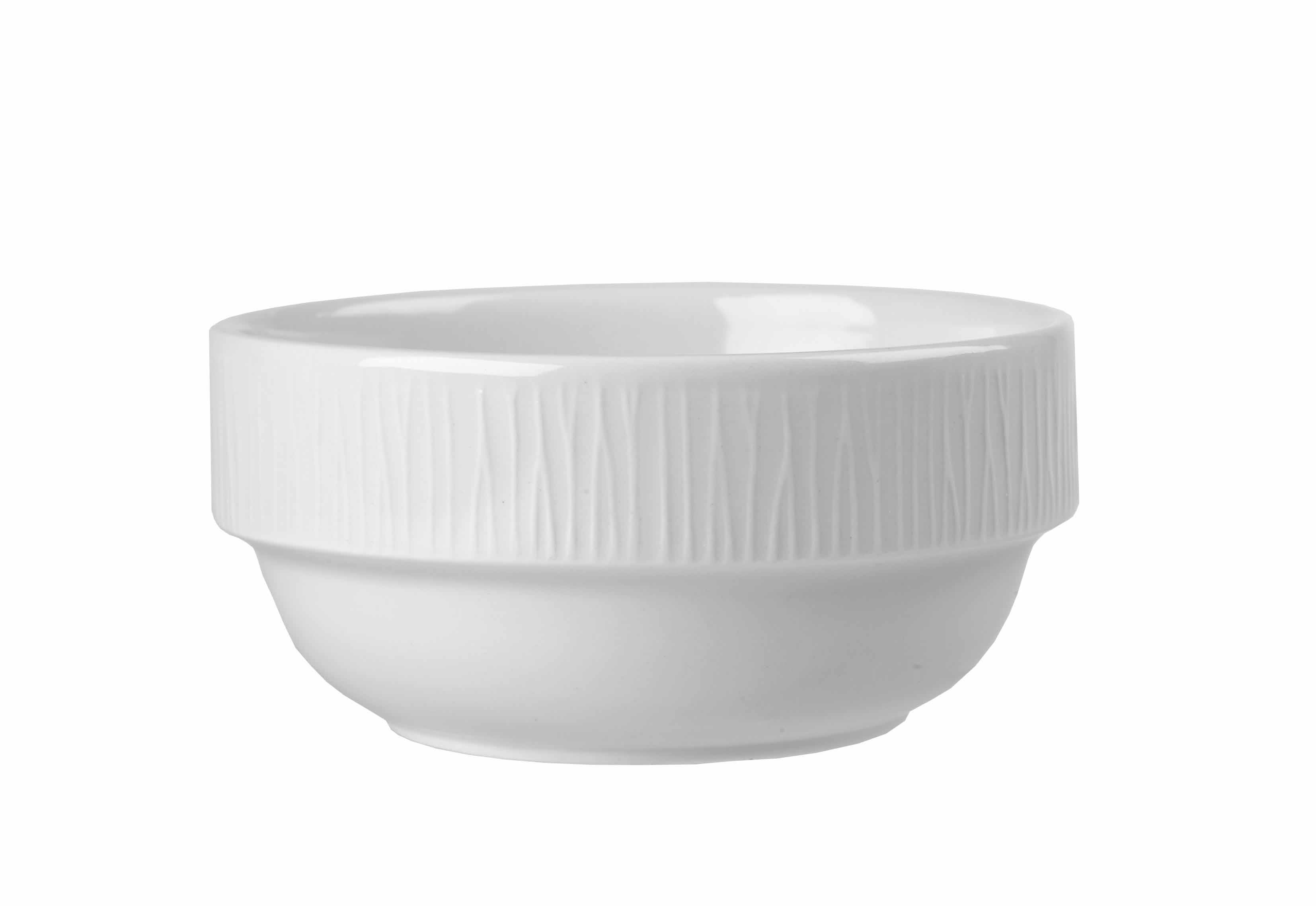 Churchill, Bamboo - Stapelschale rund, uni/ weiss, 11,5 x 5,5 cm/ 0,37 ltr.