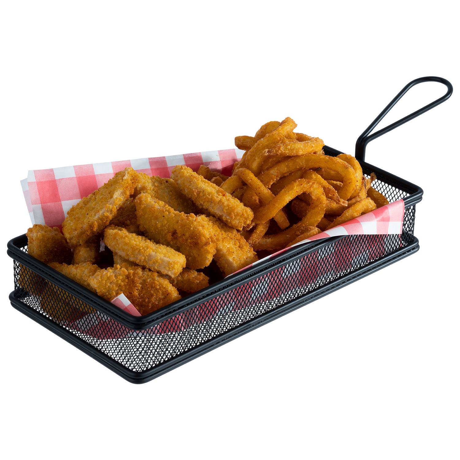 ServierFrittierkorb SNACKHOLDER, Edelstahl, 26 x 13 x 5 cm, Fb. schwarz-matt