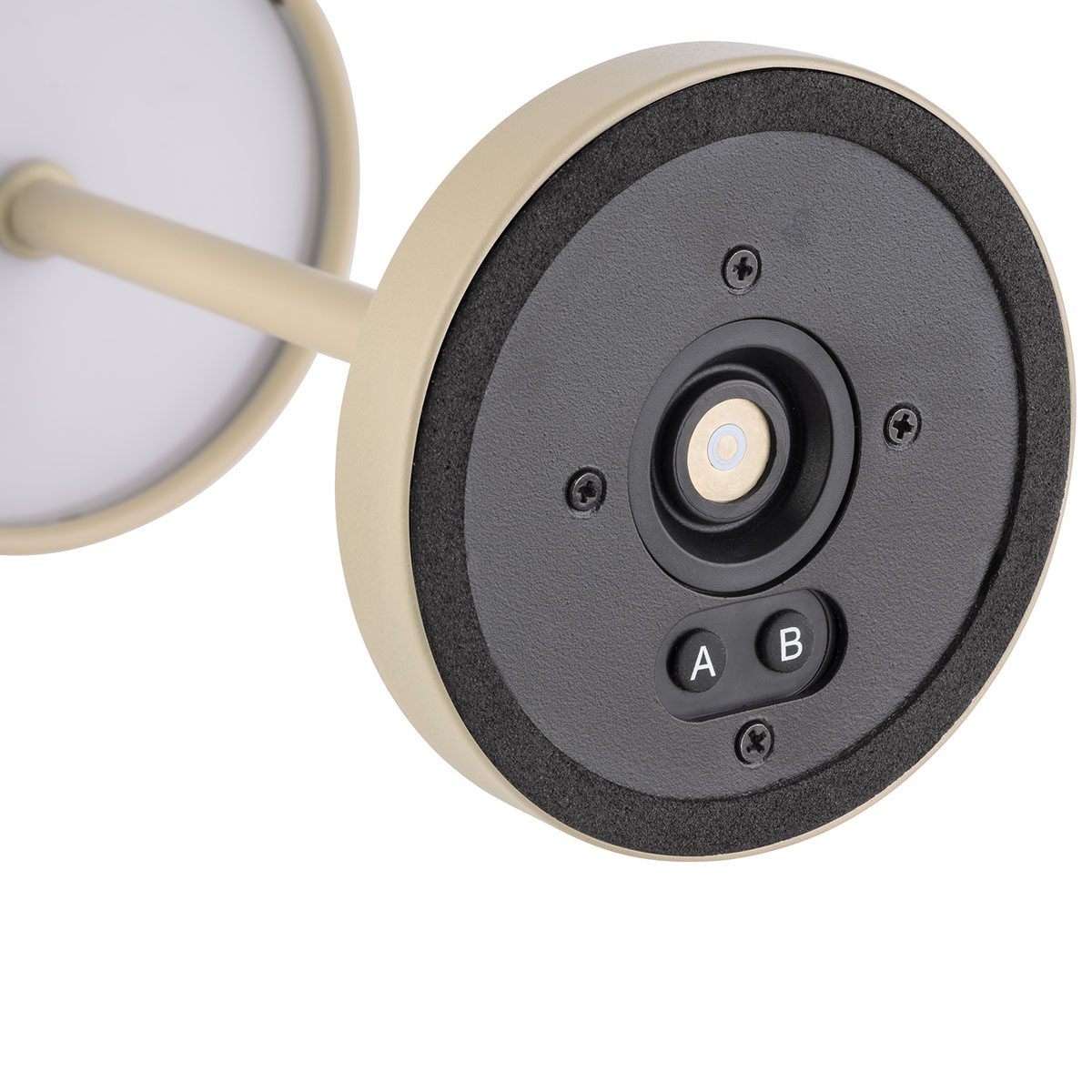 Tischleuchte MERLE MICRO, Metall, Farbe:sandfarben, 1x LED 1,0 W / 100 lm, dimmbar in 3 Stufen, D: 8 cm, H: 20 cm