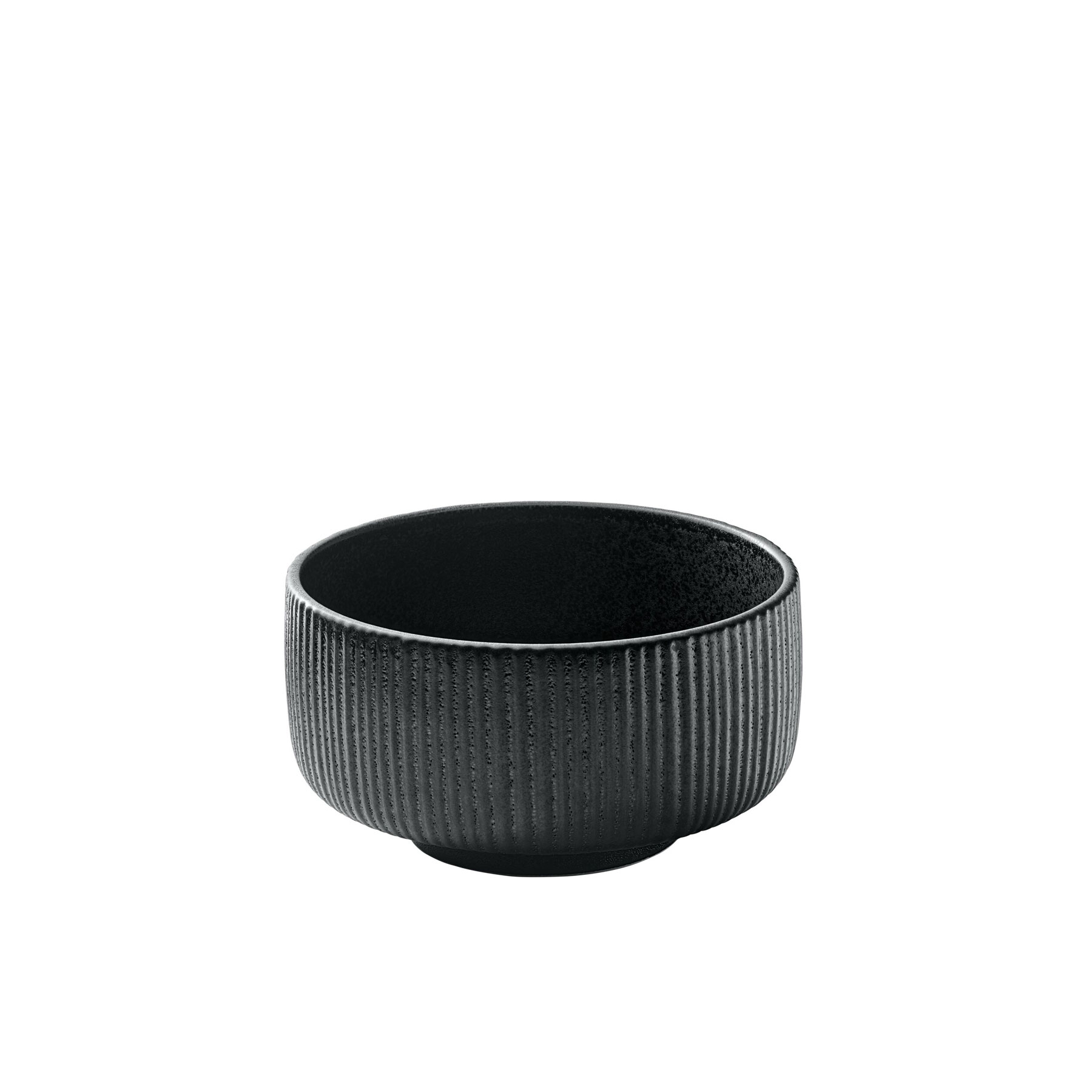 Playground, Steinzeug - NARA Schwarz : Schüssel rund , Relief, 15 cm/ 0,88 ltr.