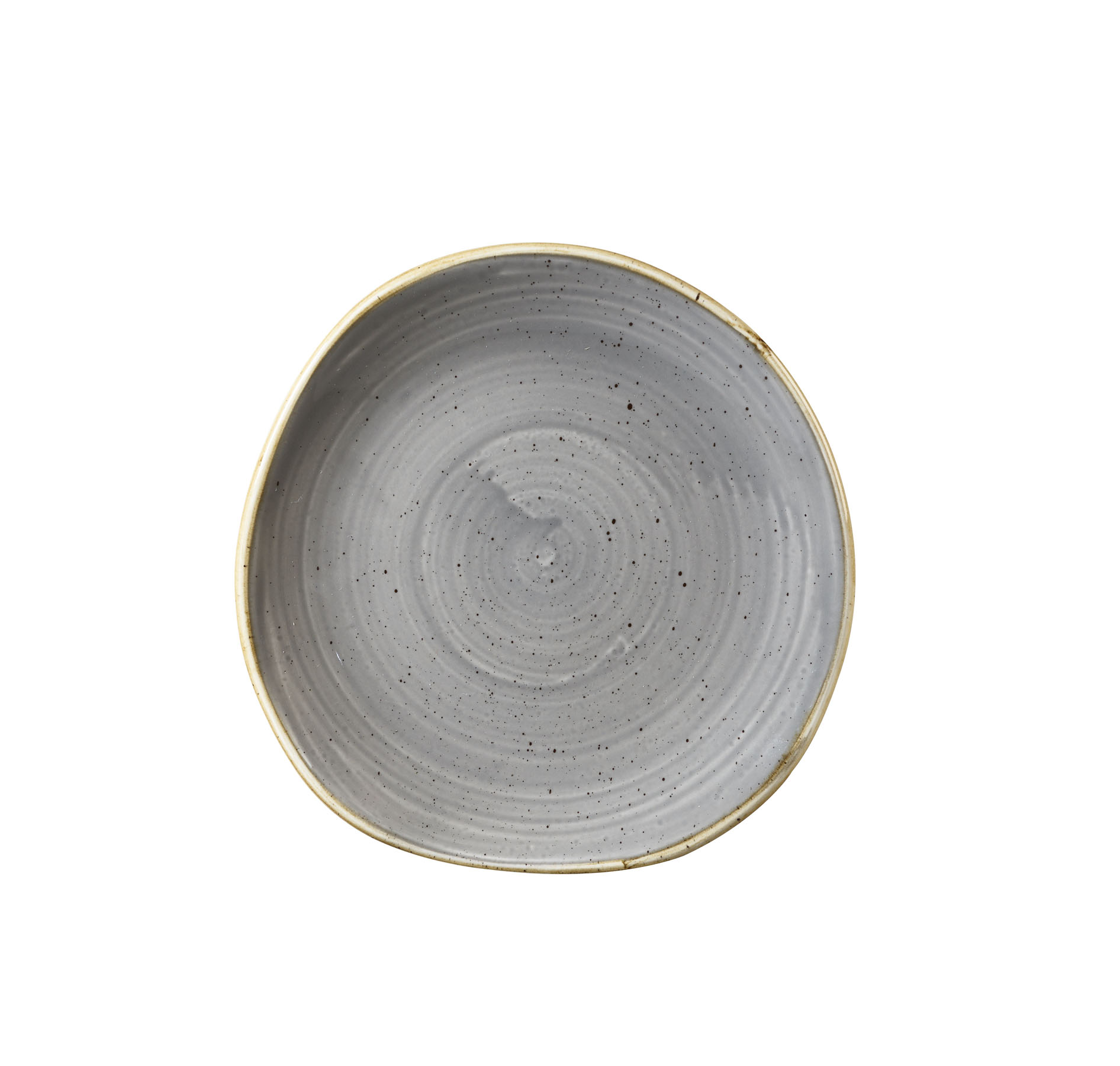 Churchill, Stonecast : Peppercorn Grey - Teller flach rund Organisch, 18,6 cm
