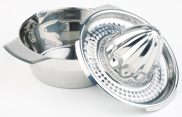 Zitronenpresse D: 12 / 17 cm, H: 10,5 cm, 18/8 Edelstahl, 2-teilig, I: 0,35 ltr.