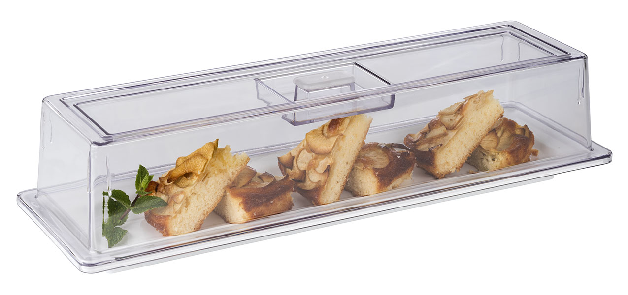 GN 2/4 Abdeckhaube, Polycarbonat, 53 x 16,2 cm, H: 10,5 cm
