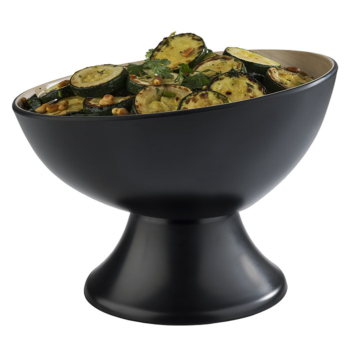 Ständer FRIDA, D: 16,5 cm, H: 8 cm, Melamin, schwarz, mit Antirutsch-Ring