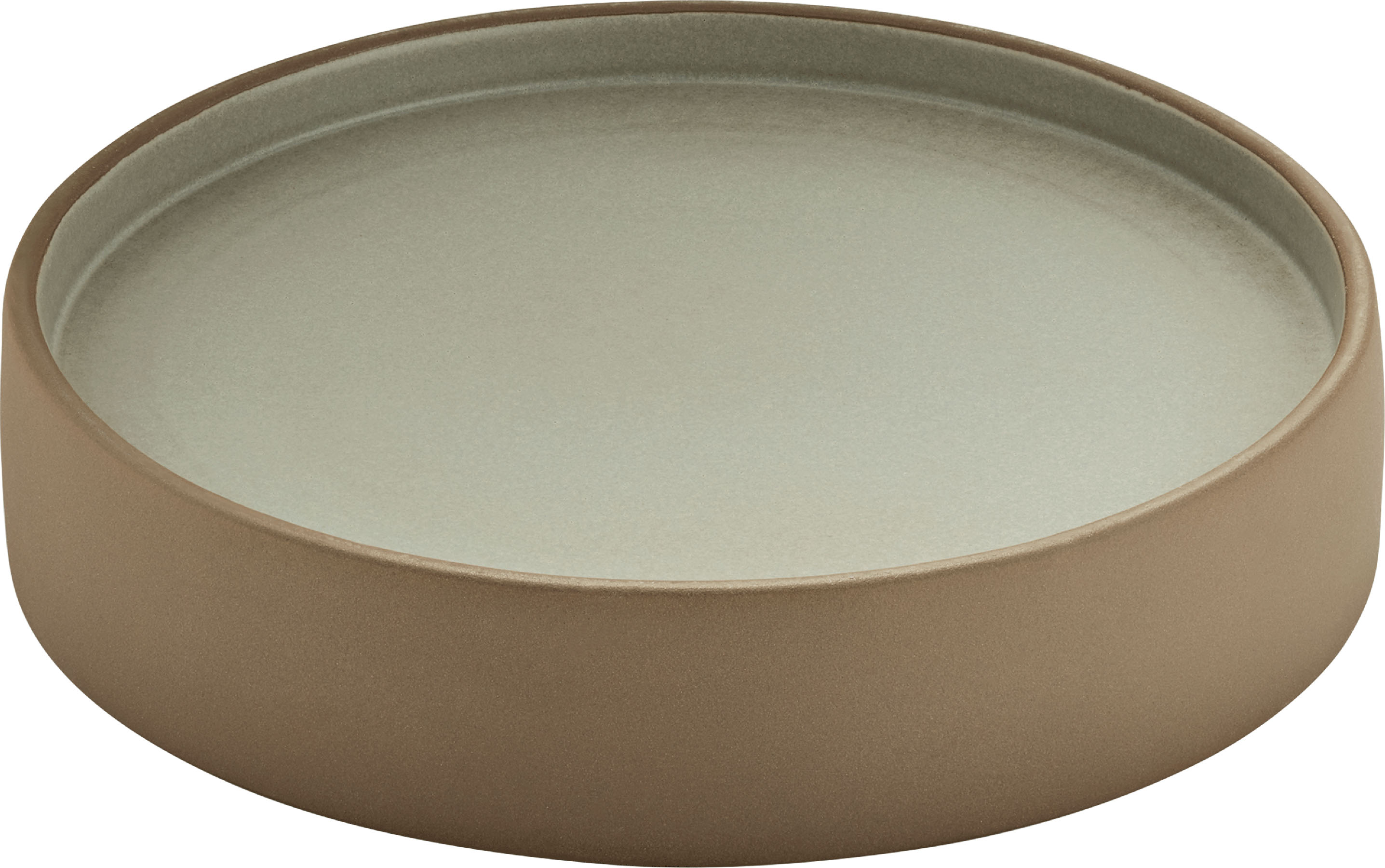 Playground, Steinzeug - 2in1 ARTISAN : Teller beige-grau, flach/ tief, 21 x 4,5 cm