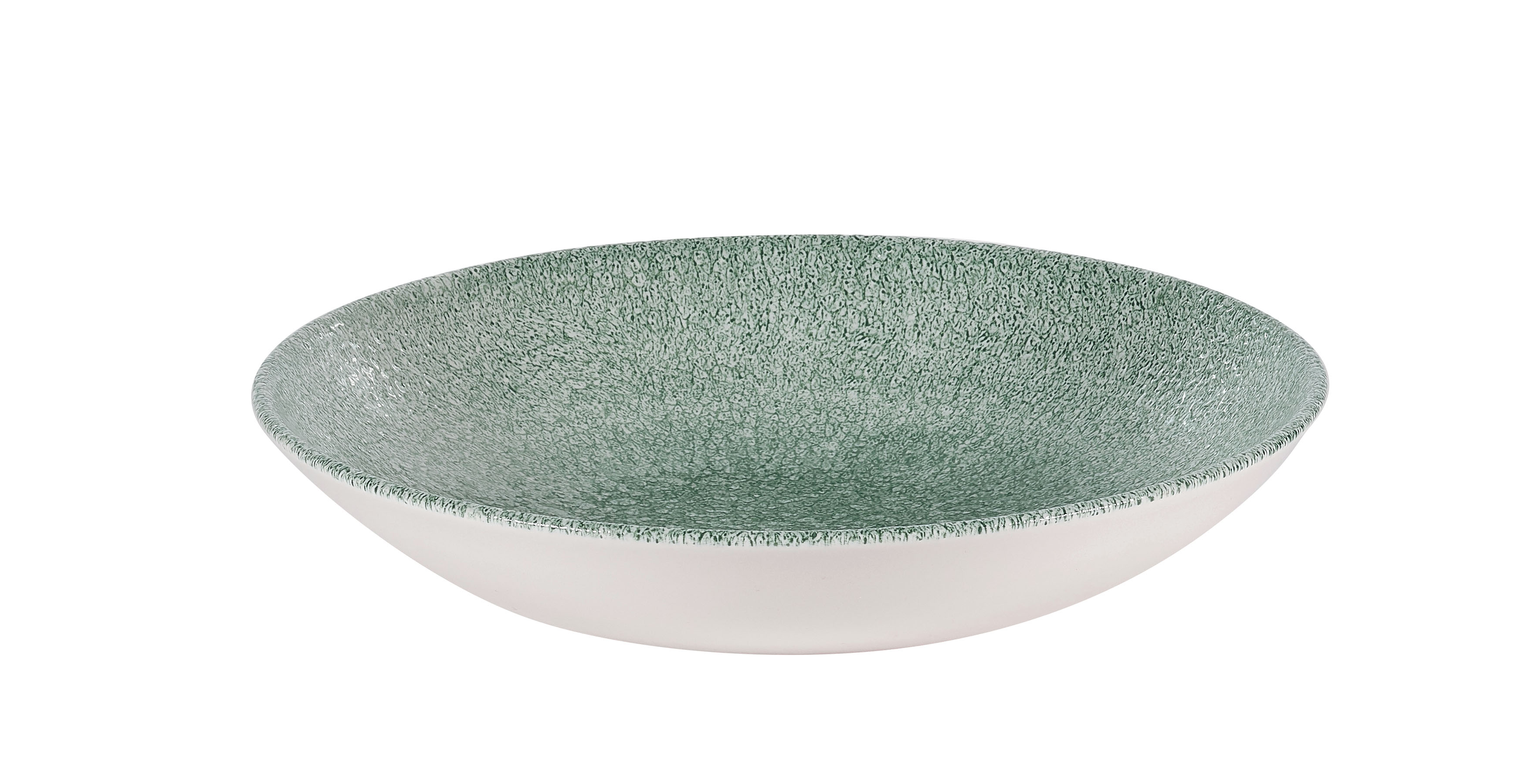 Churchill, Raku : Jade Green - Teller tief Coup, 24,8 cm/ 1,11 ltr.