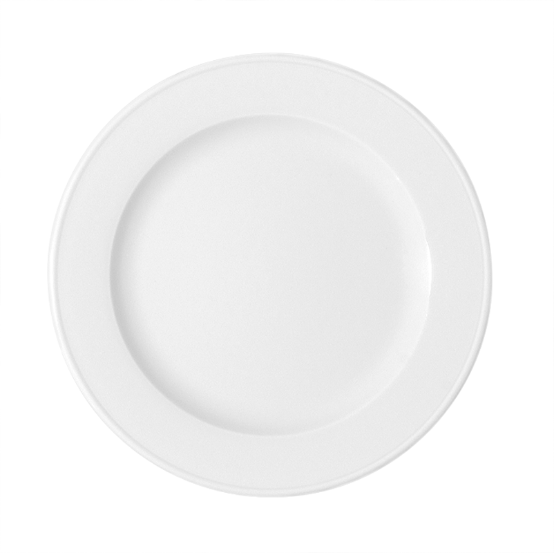 Bauscher, Bonn - Teller flach Fahne, weiss, uni, 25 cm