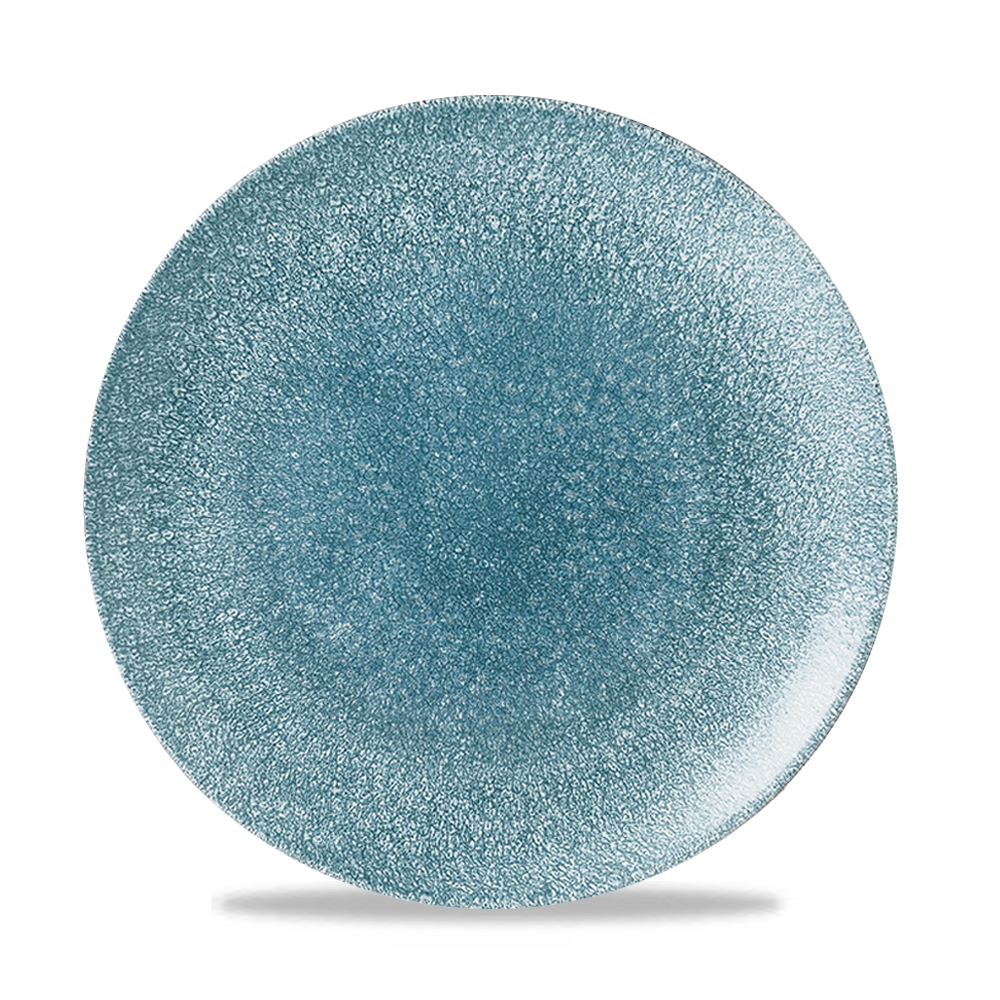 Churchill, Raku : Topaz Blue - Teller flach Coup, 26 cm