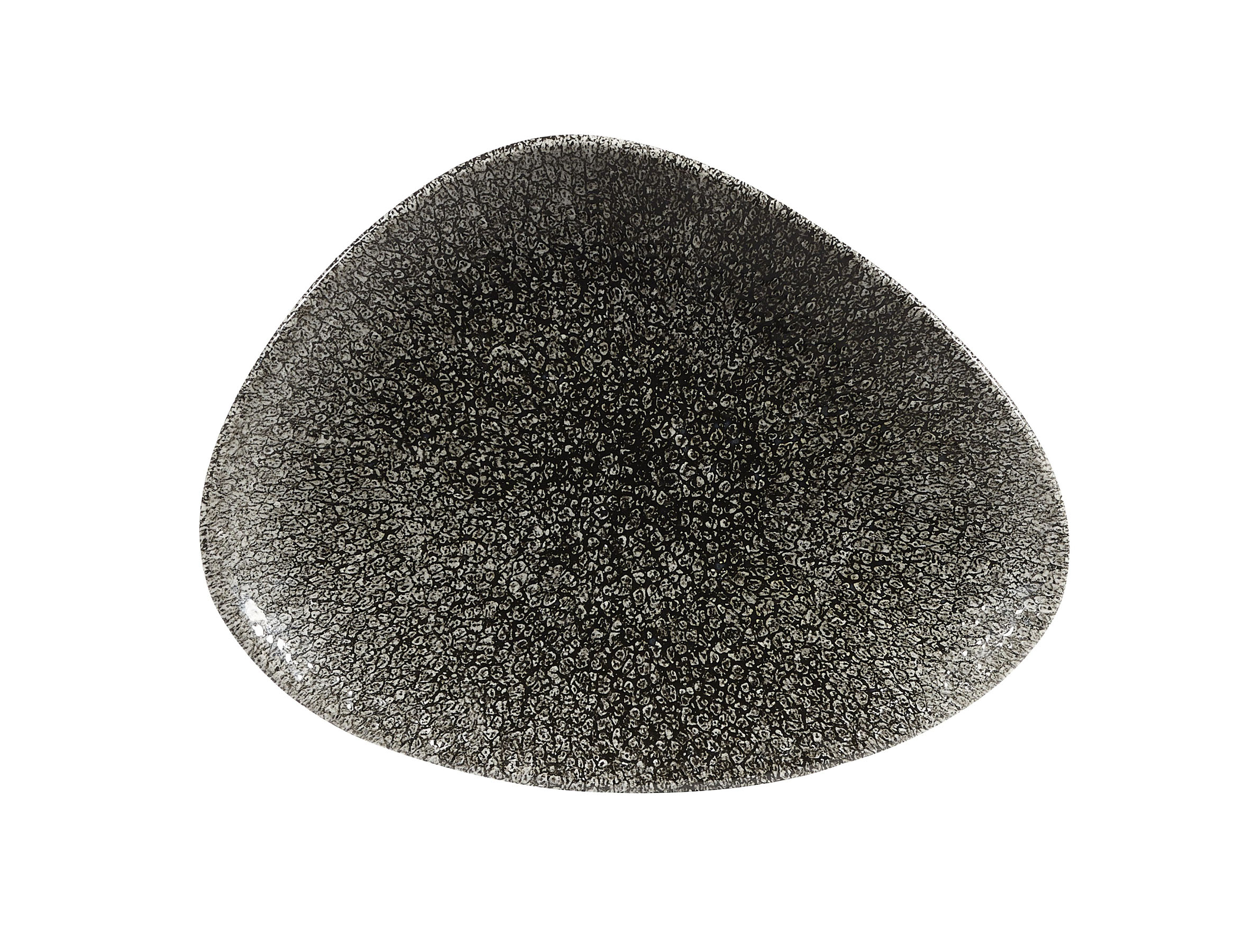 Churchill, Raku : Quartz Black - Chefs Platte dreieckig, 20 x 15 cm