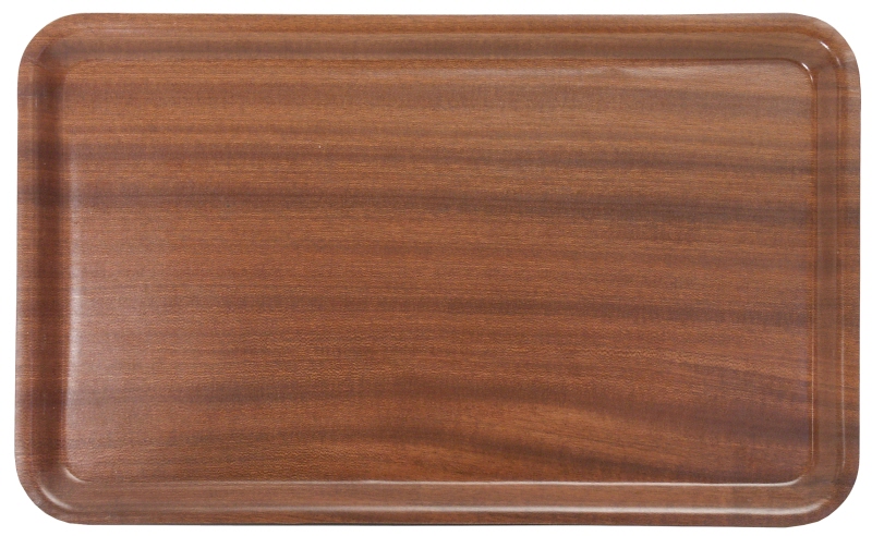 Holz-Tablett GN 1/1, mahagoni, Pressholz, 53 x 32,5 x 1,8 cm