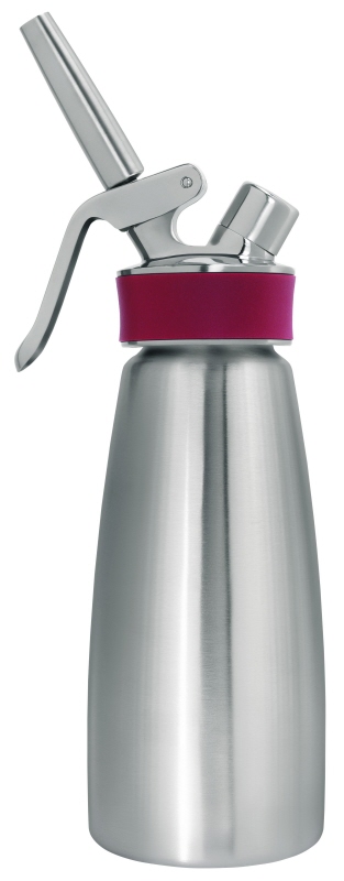 Sahnespender, einwandig, EdSt., I: 0,5 ltr., D: 8 cm, H: 29 cm