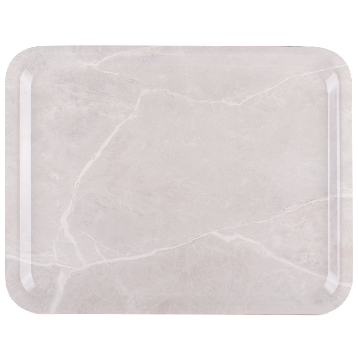 Craft Tray, Casino, Laminat, White Marble, L: 43 cm, B: 33 cm, H: 2,3 cm