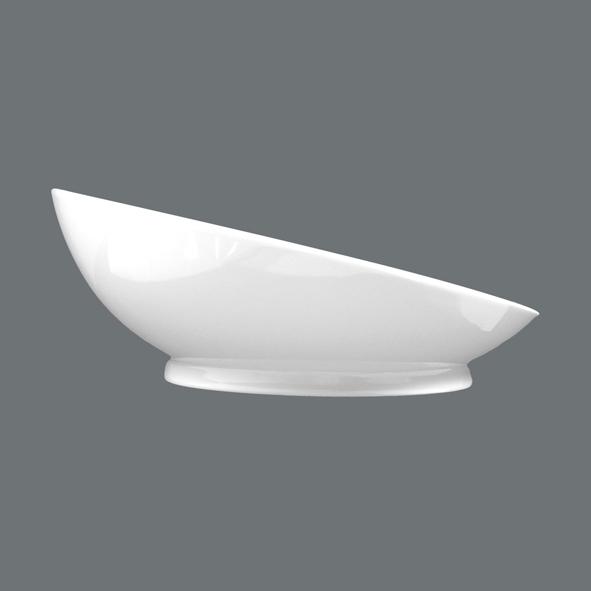 Seltmann, Buffet Gourmet - Frischeschale 5120-28/11, schräg, uni, weiss, 28 cm