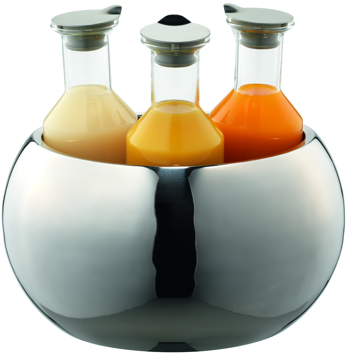 CARAFINE Getränke-Set Triplet Poliert 3 x 1,2 ltr., Glaskaraffen, L: 320 mm, B: 320 mm, H: 330 mm