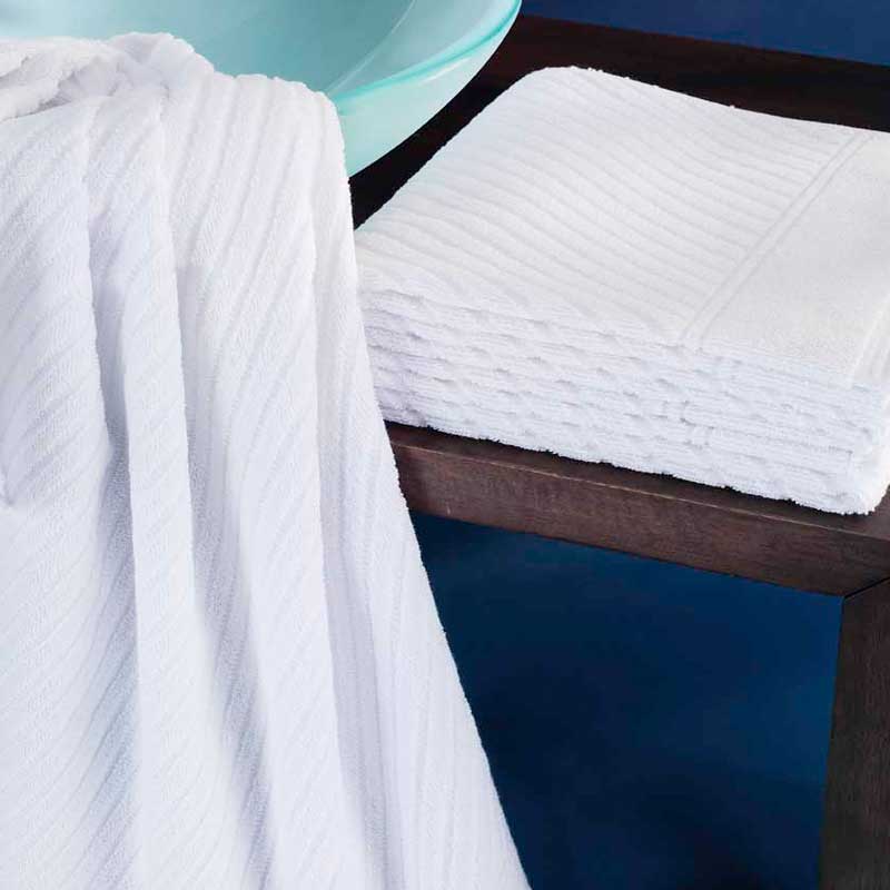 Jena - Badvorleger, Zwirnfrottier mit Diagonalstreifen schmal, 600 g/ m²