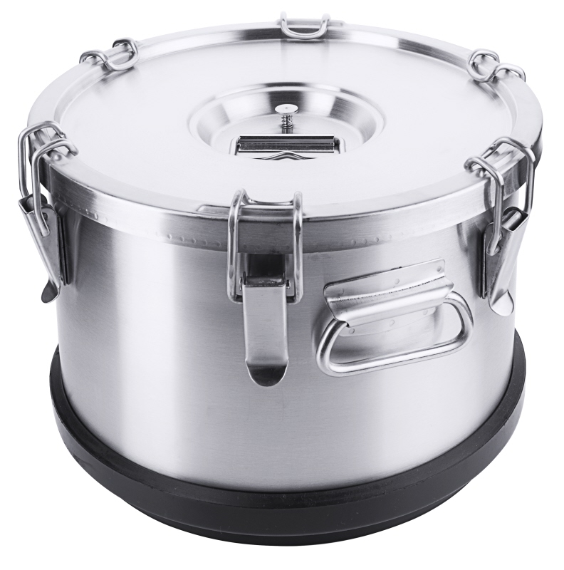 Transportbehälter isoliert, I: 10 ltr., D: 32 cm, H: 20 cm, Edelstahl