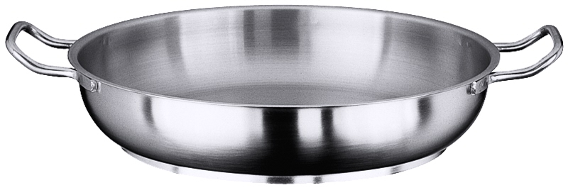 Brat-, Paellapfanne m. 2 Griffen, Serie 2100 matt, D: 20 cm, H: 4,5 cm