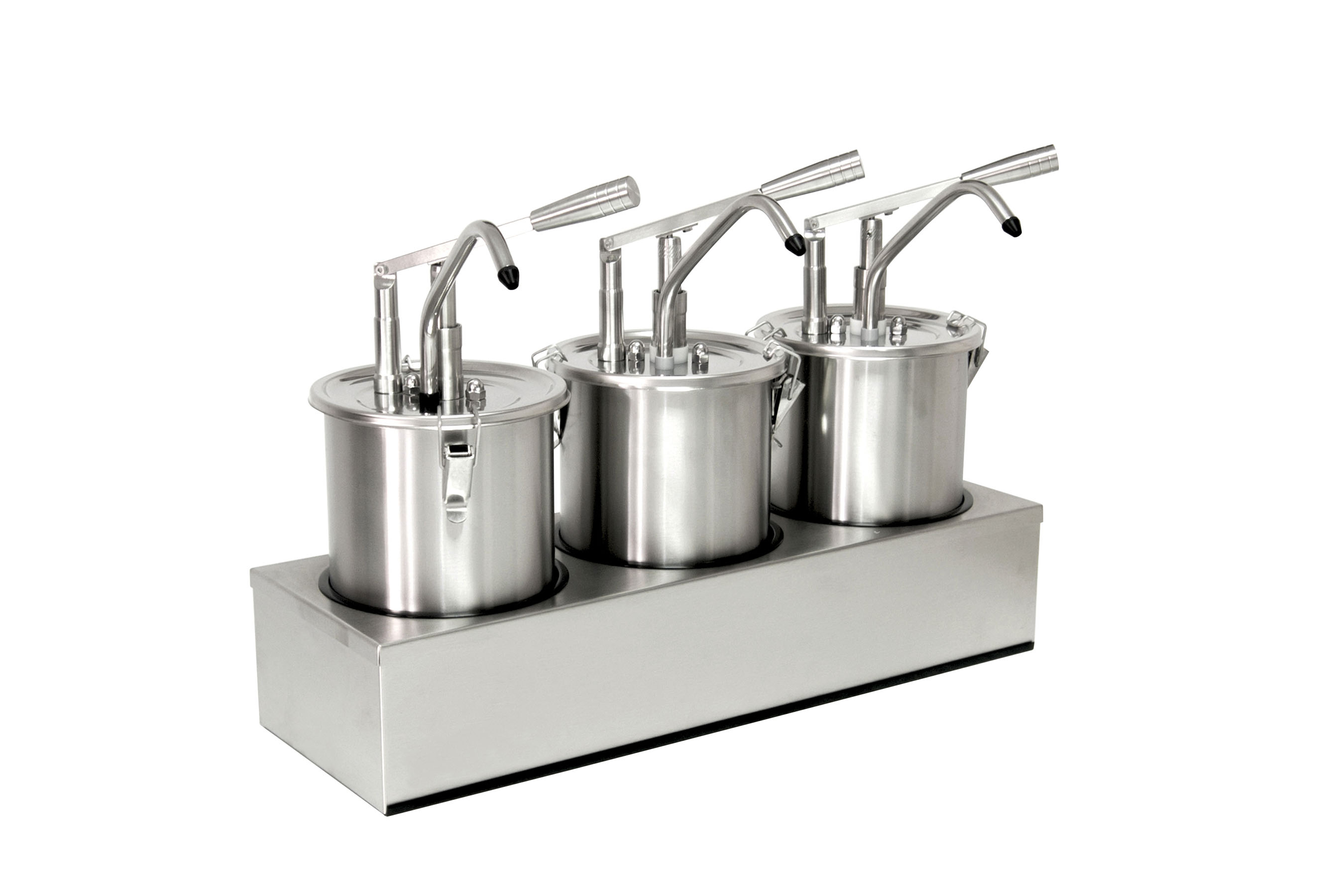 Dosierspender rund D: 180 mm, 3-fach, Inh. 3 x 5 ltr., 605 x 205 x 421 mm