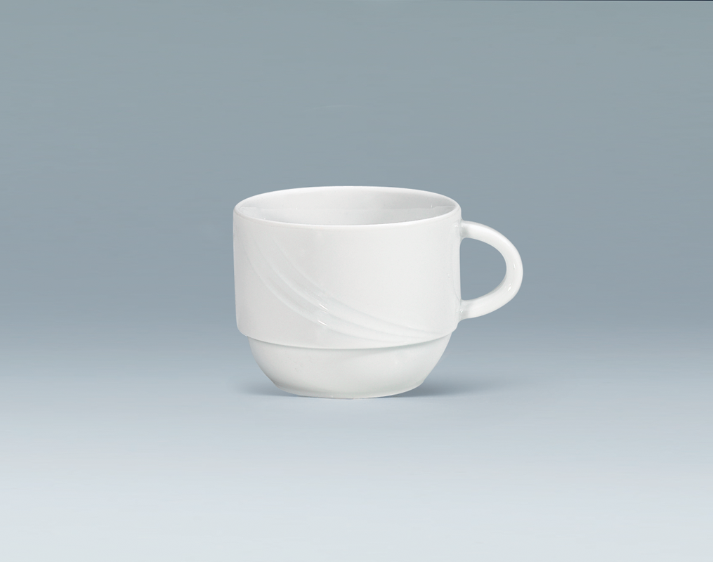 Bauscher, Donna - Kaffee-Obertasse stpb., weiss, uni, 0,18 ltr.