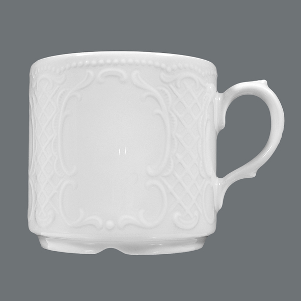 Seltmann Weiden, Salzburg - Kaffeebecher 06 m. Hkl., stapelbar, weiss uni, 0,25 ltr.