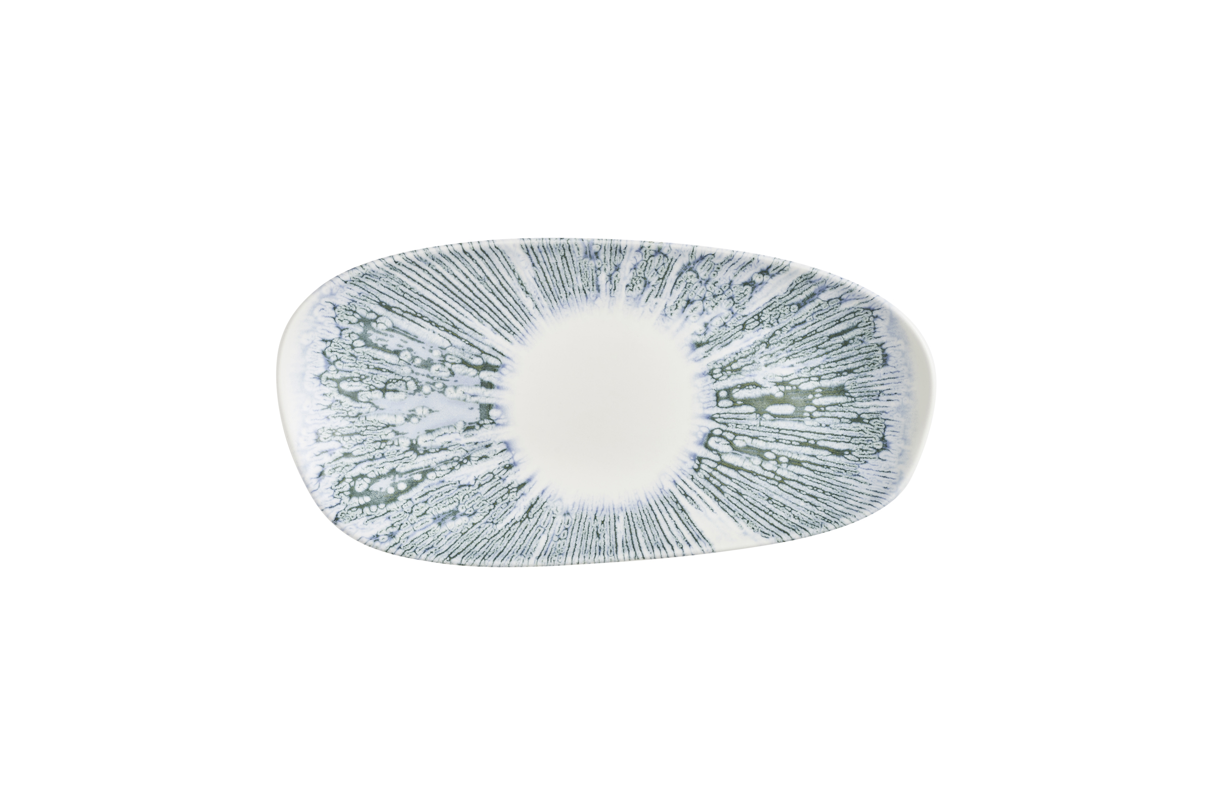 Churchill, Inked Lyra : Blue - Opal-Platte organisch, 30 x 15 cm