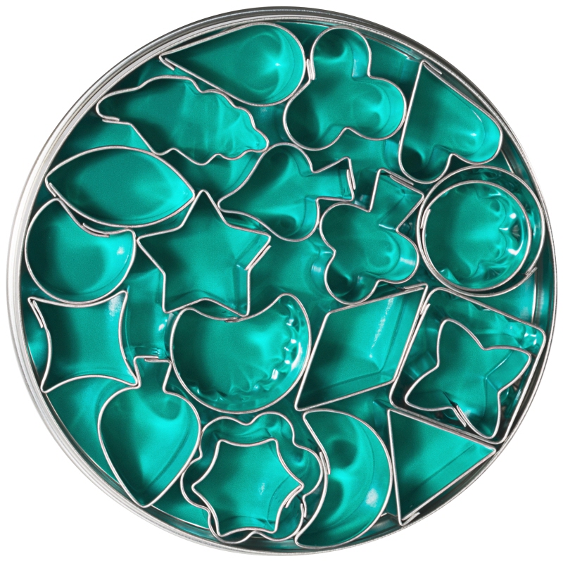 Garnier-Ausstecher-Set a 21 Stück, Weißblech, 25 - 35 mm