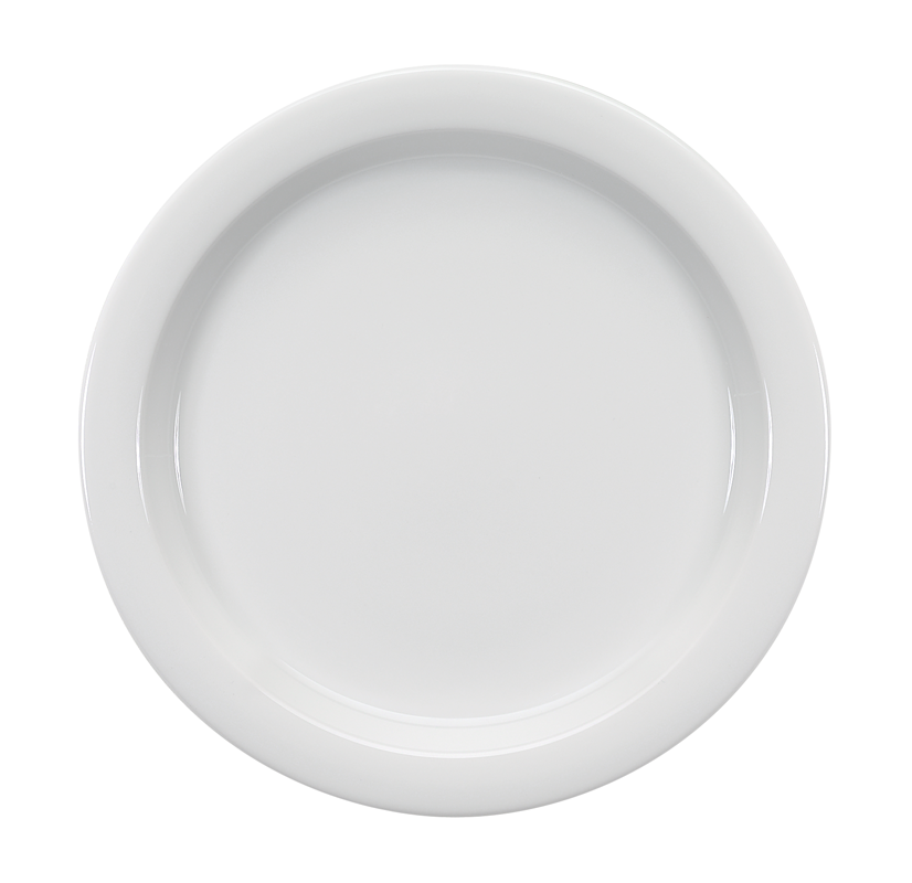 Bauscher, Dimension - Spezialteller halbtief Fahne, weiss, uni, 25,7 cm