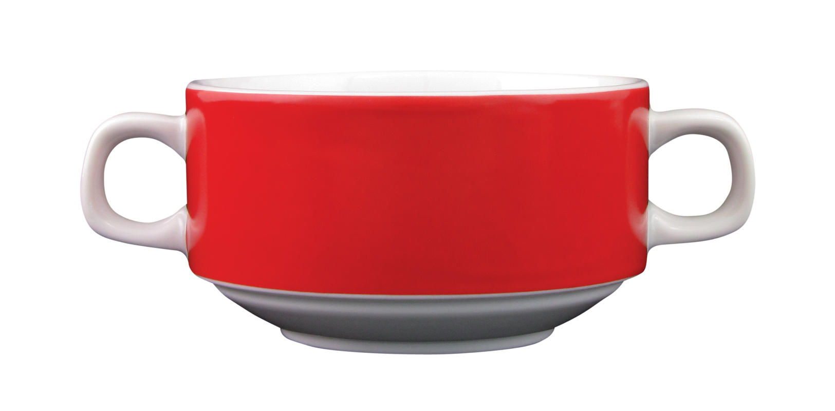 Eschenbach, Color - Suppen-Obere stapelbar, weiss/ rot, 0,26 ltr.