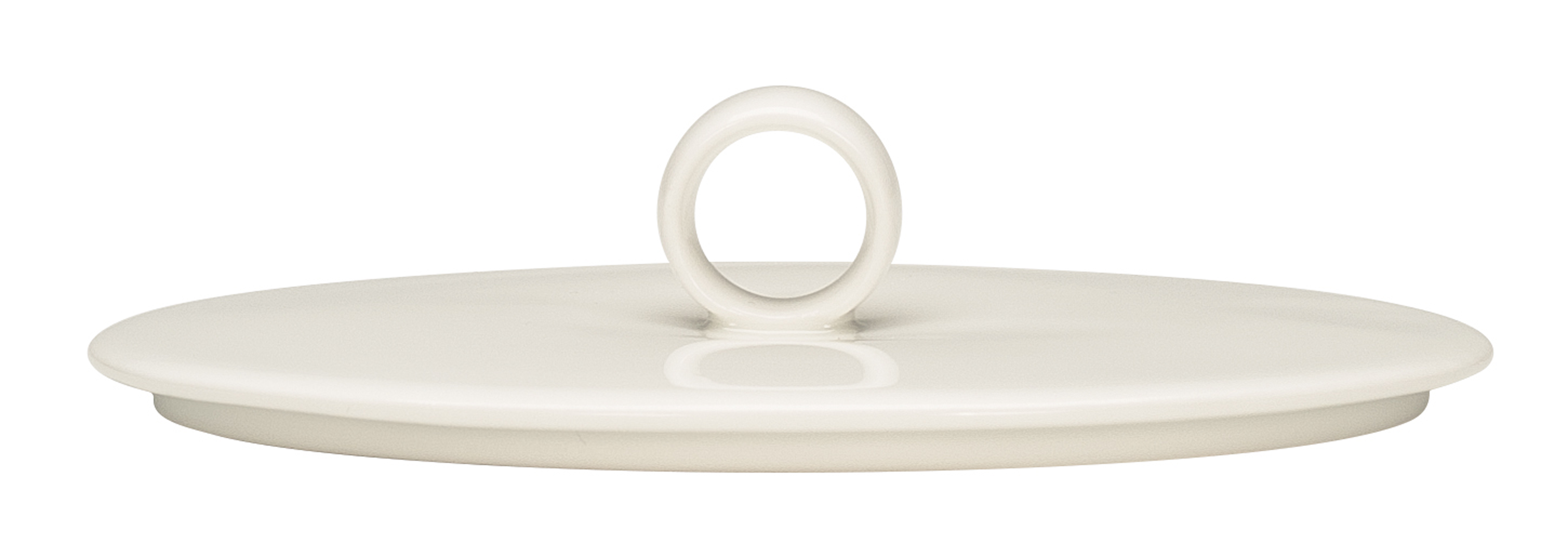 Bauscher, Purity - Deckel oval 16 cm, bonewhite, uni, 16,8 x 12,6 cm