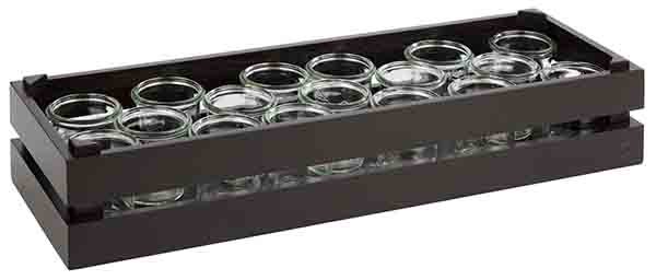 Holzbox SUPERBOX 55,5 x 18,5 cm, H: 10,5 cm Akazienholz, schwarz