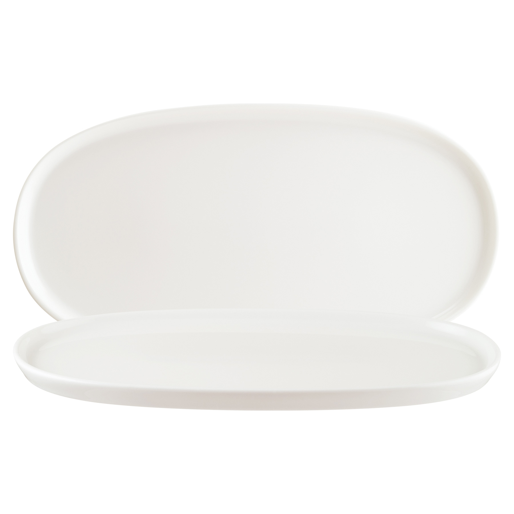 Hygge, Cream : Platte oval erhöhter Rand 34 x 23,3 cm