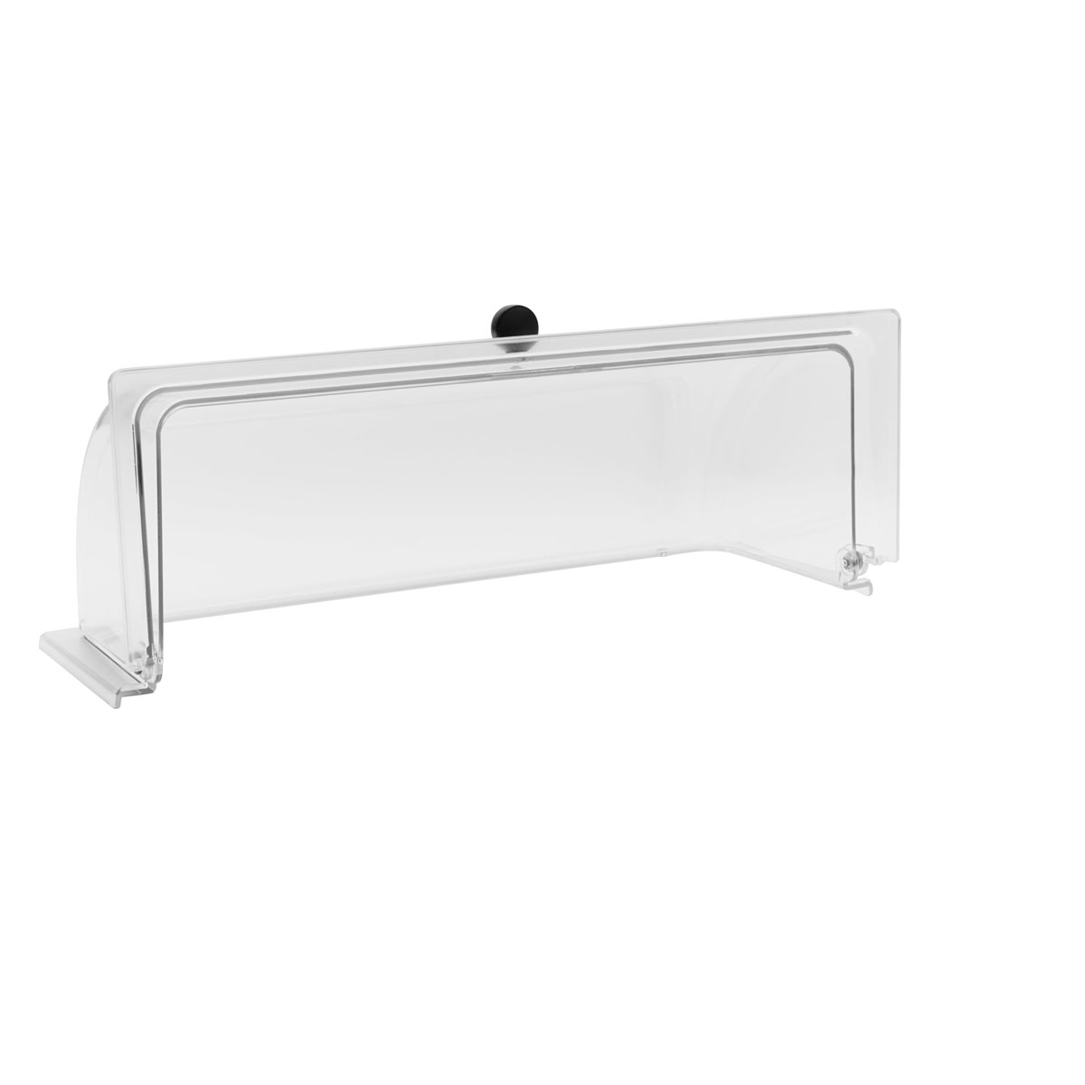 GN 1/1 Rolltophaube, Polycarbonat, schwarzer Griff, 53 x 32,5 x 19 cm