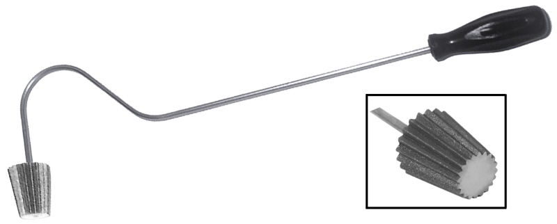 Pasteteneisen, rund gerippt, Eisenguss, L: 52,5 cm