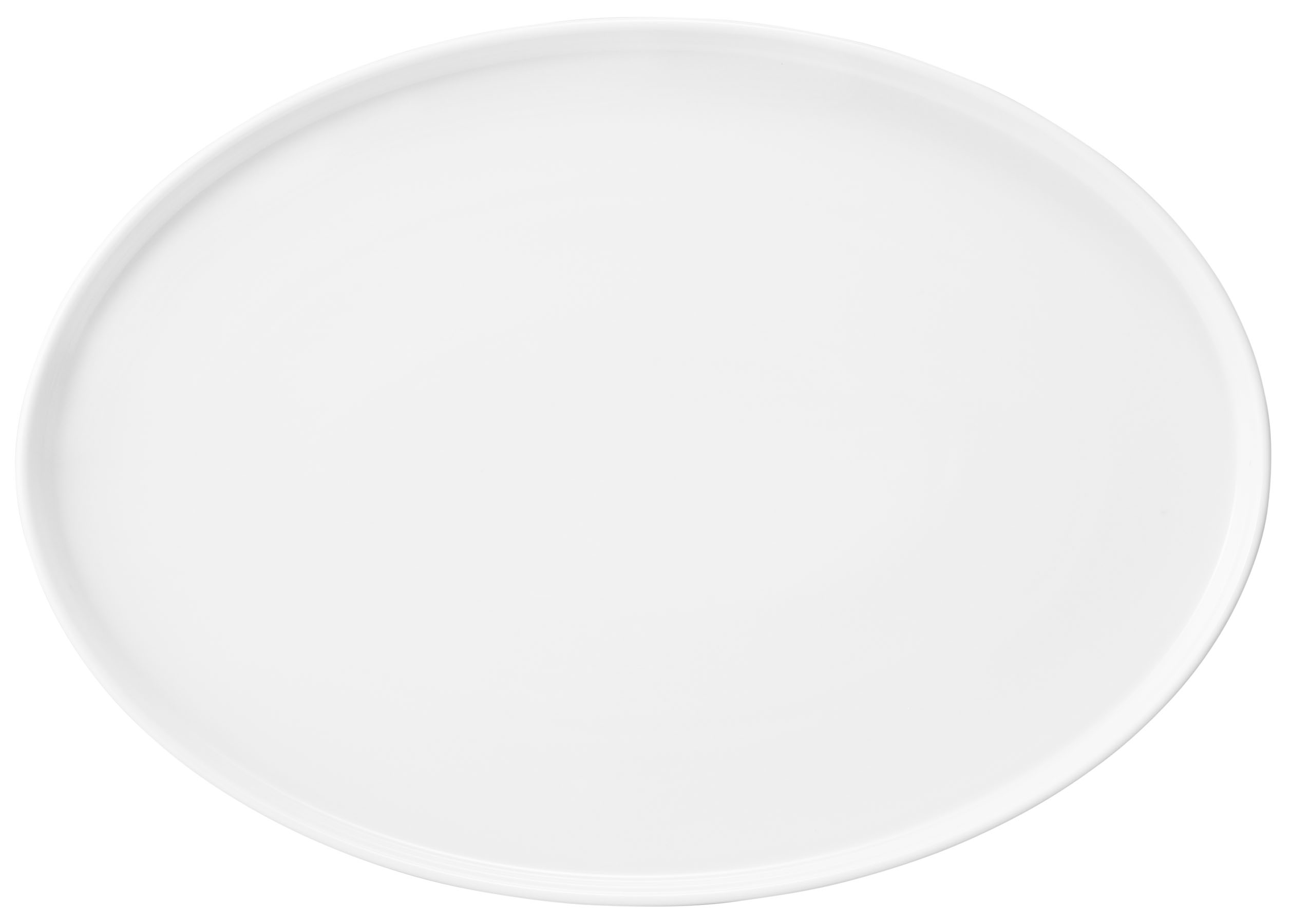 Seltmann Weiden, Good Mood - Teller/ Platte flach oval stpb., uni, weiss, 36 x 26 cm