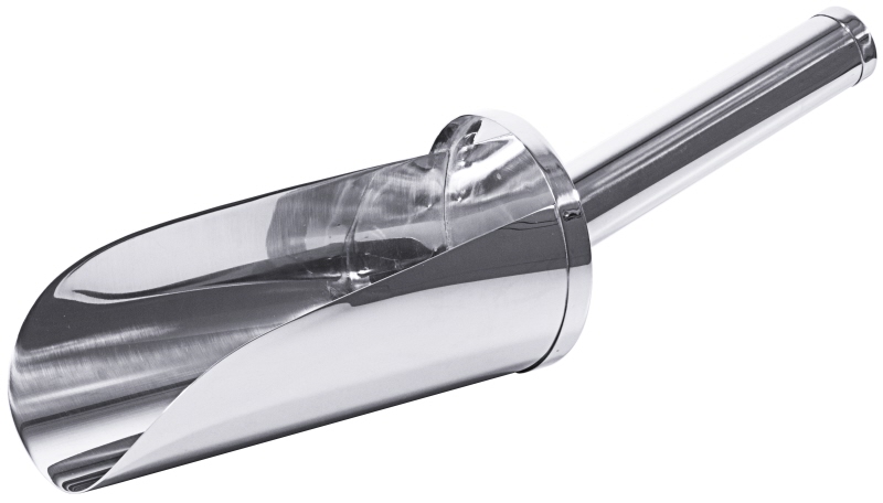 Küchenschaufel mit Hohlgriff, I: 0,8 ltr., D: 10 cm, L: 37 cm, Edelstahl