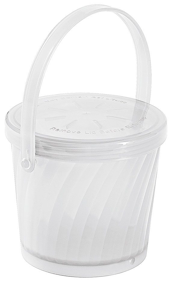 Eco-Takeout : Mehrweg- Suppenbehälter inkl. Dkl. u. Hkl., weiss, 10,5 x 10 cm/ 0,5 ltr.