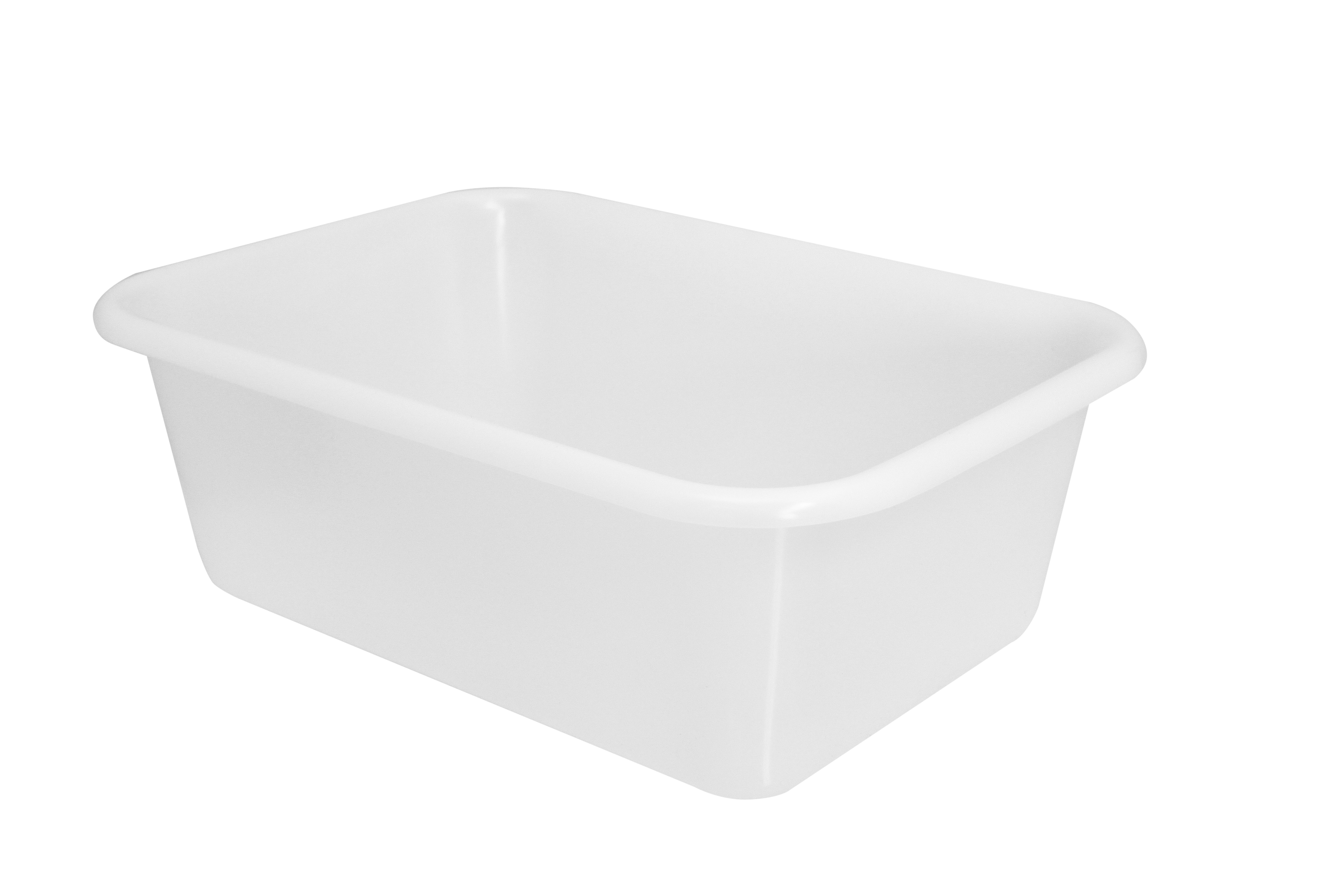 Teigwanne rechteckig, PE weiss, 530 x 405 x 145 mm, Inhalt: 20 ltr.