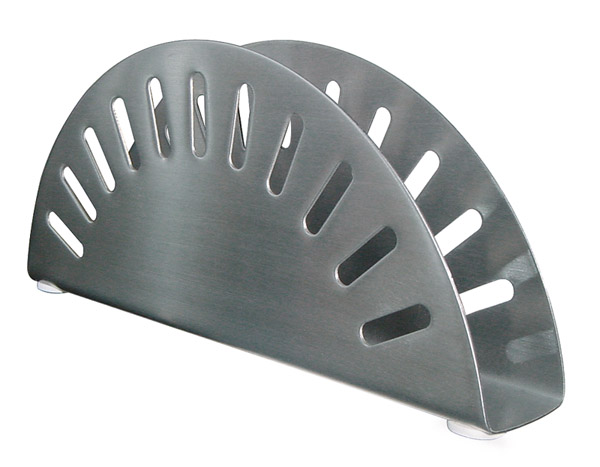 Serviettenhalter 17 x 3 cm, H: 7 cm, Edelstahl, matt poliert, für ca. 20. Servietten